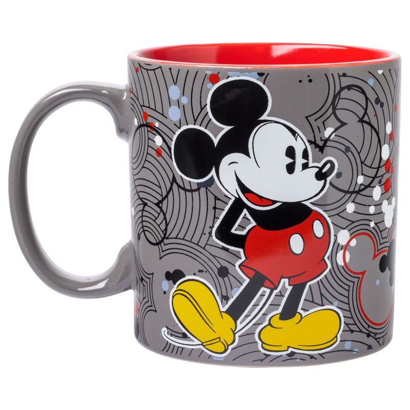 Silver Buffalo Disney Mickey Mouse Pattern Vintage Ceramic Coffee Mug  20 Ounces - Image 2